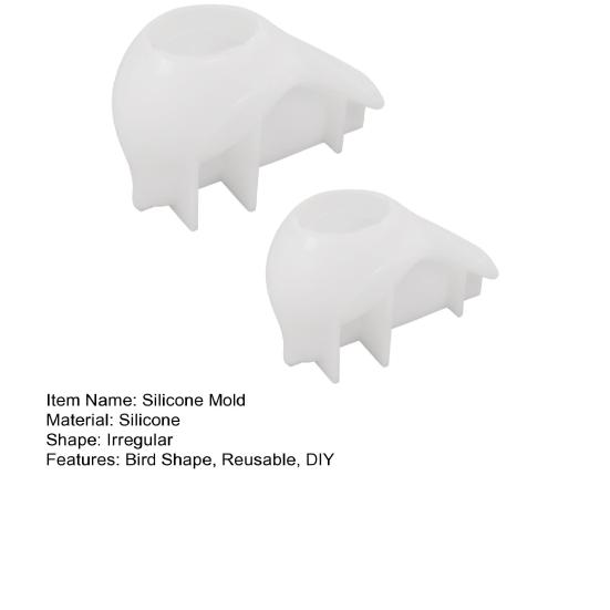 1/2Pcs Bird Figurine Silicone Mold Handmade Concrete Gypsum Epoxy Resin Casting Mold