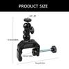 Camera Mount Clamp Arm With 1/4-20 Thread for Camera Action Camera Flash Light Microphones Monitor Security Camera