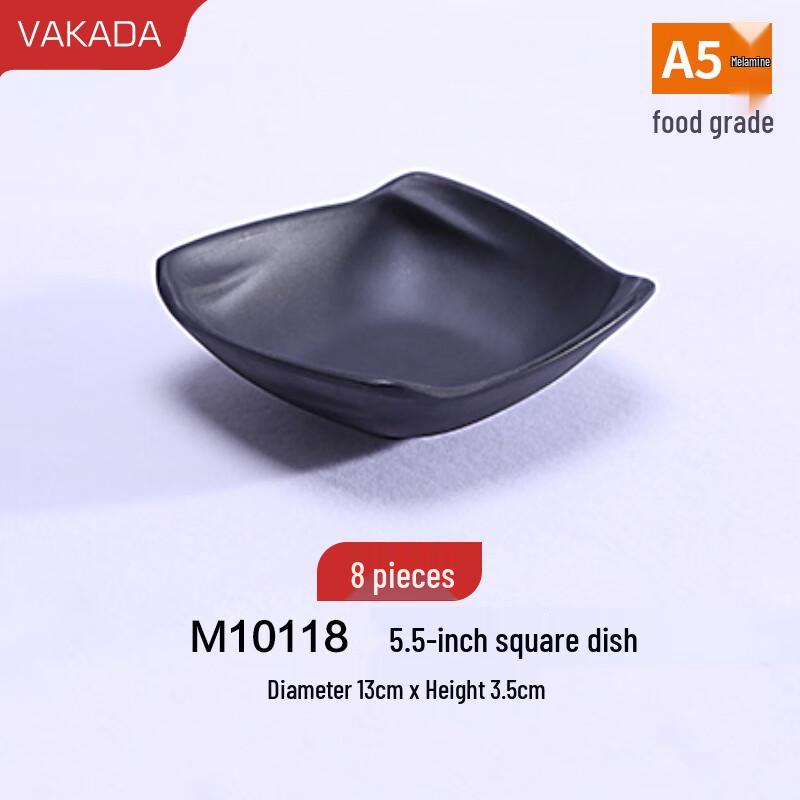 VAKADA Round Melamine Dipping Sauce Dishes, 8-Pack