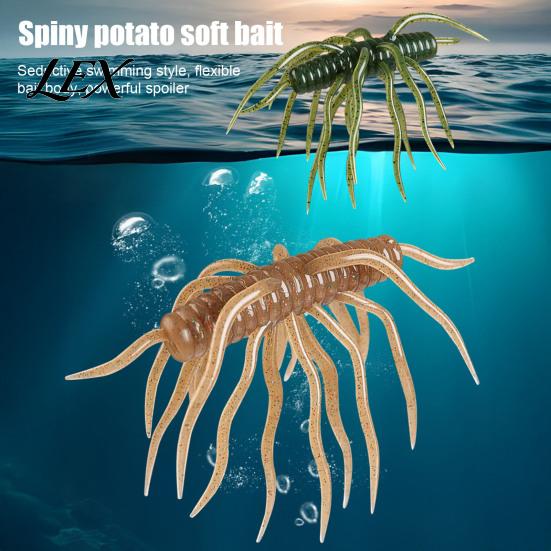 Natural Movement Fishing Lure 1/3/5Pcs 9.5cm/9g Floating Soft with Multi-Tentacles, Realistic Topwater Simulation Bait Bionic Bait, Artificial