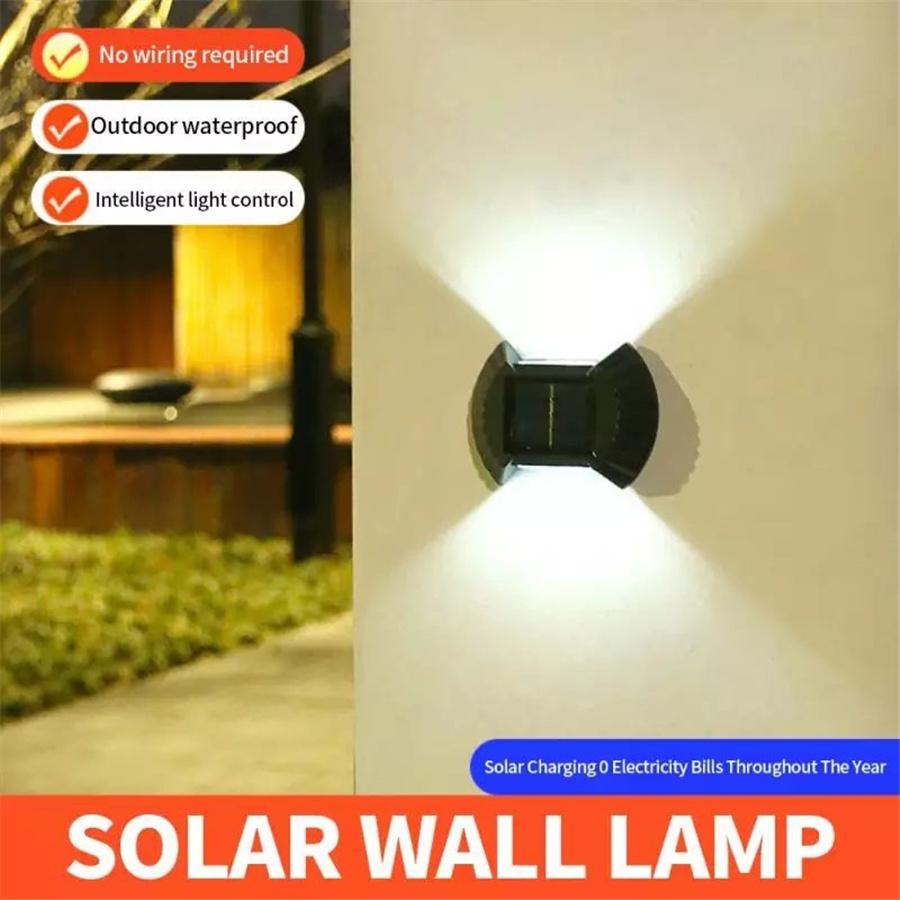 Solar Led Light Outdoor Waterproof Wall Lamps Garden Decoration Landscape Wall Lights for Balcony Stairs Countyard Fence Lights