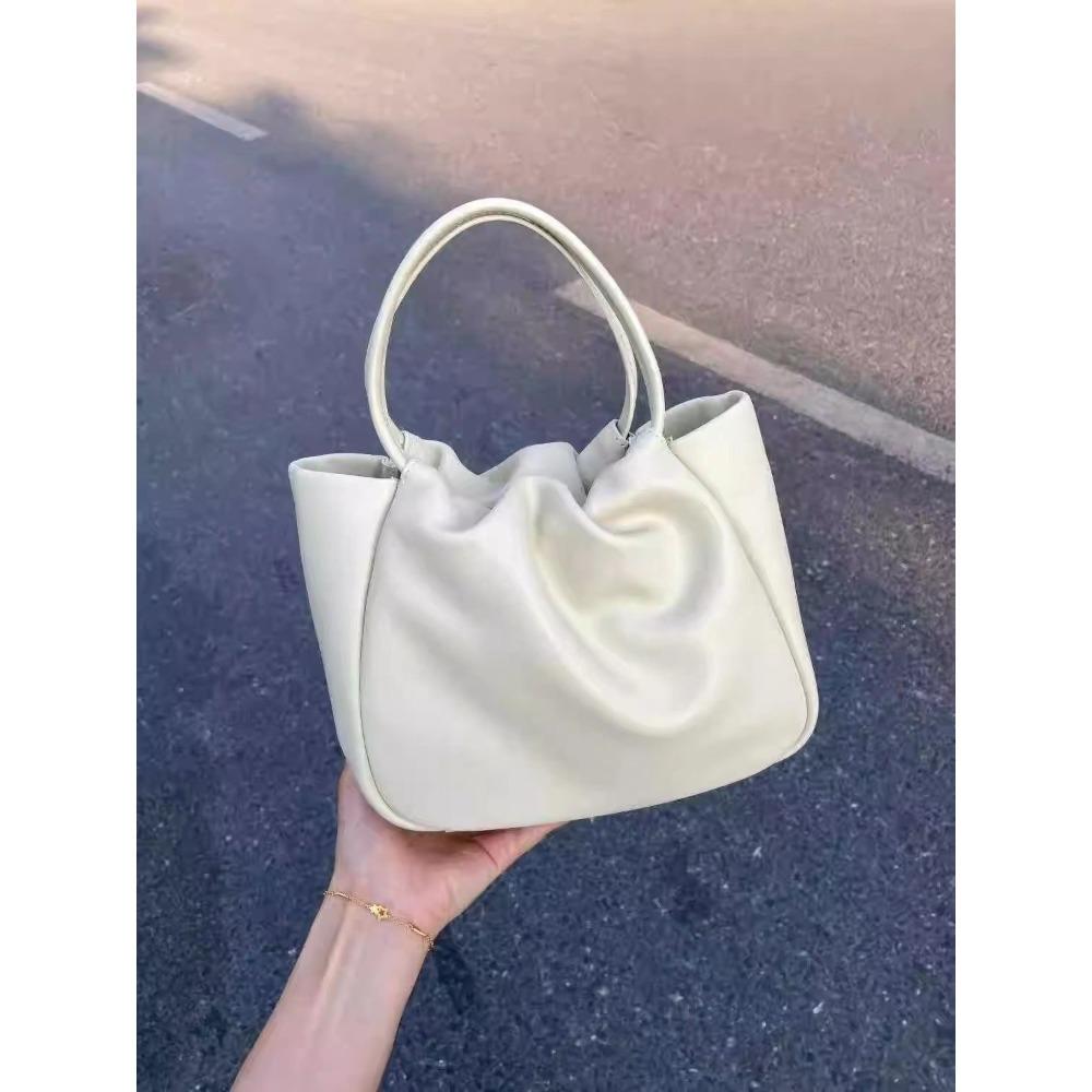 2024 neue weiche Leder Wolkenfalten kleine Tasche Damen Handtasche Gemüsekorb Nische High-End Pendler Umhängetasche