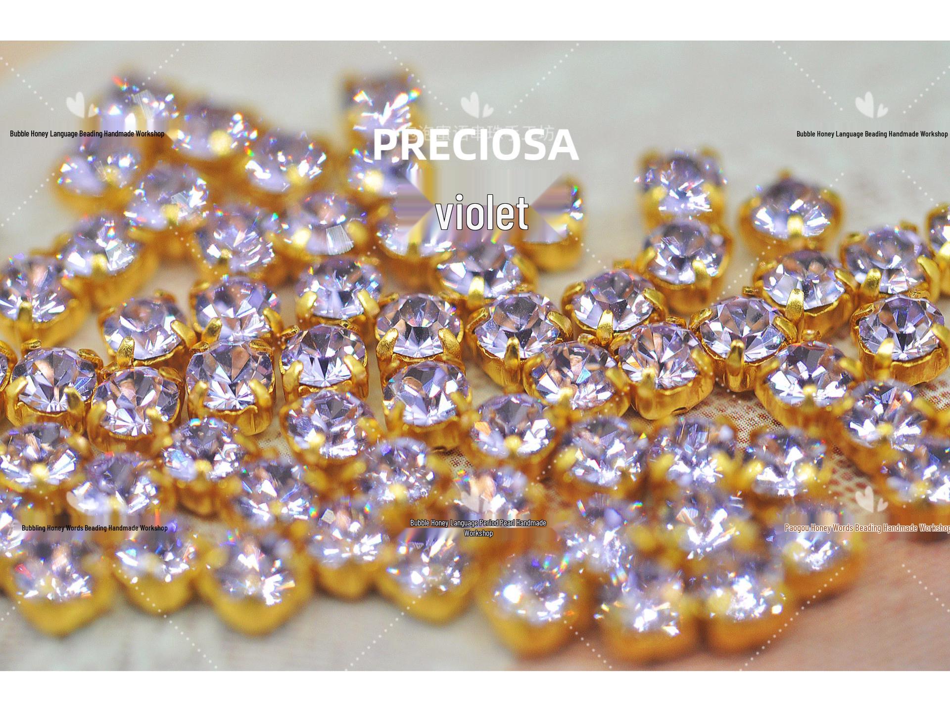 Czech Preciosa Claw Rhinestones Gold Base, PP24/31, 3mm/4mm, 20 Pieces