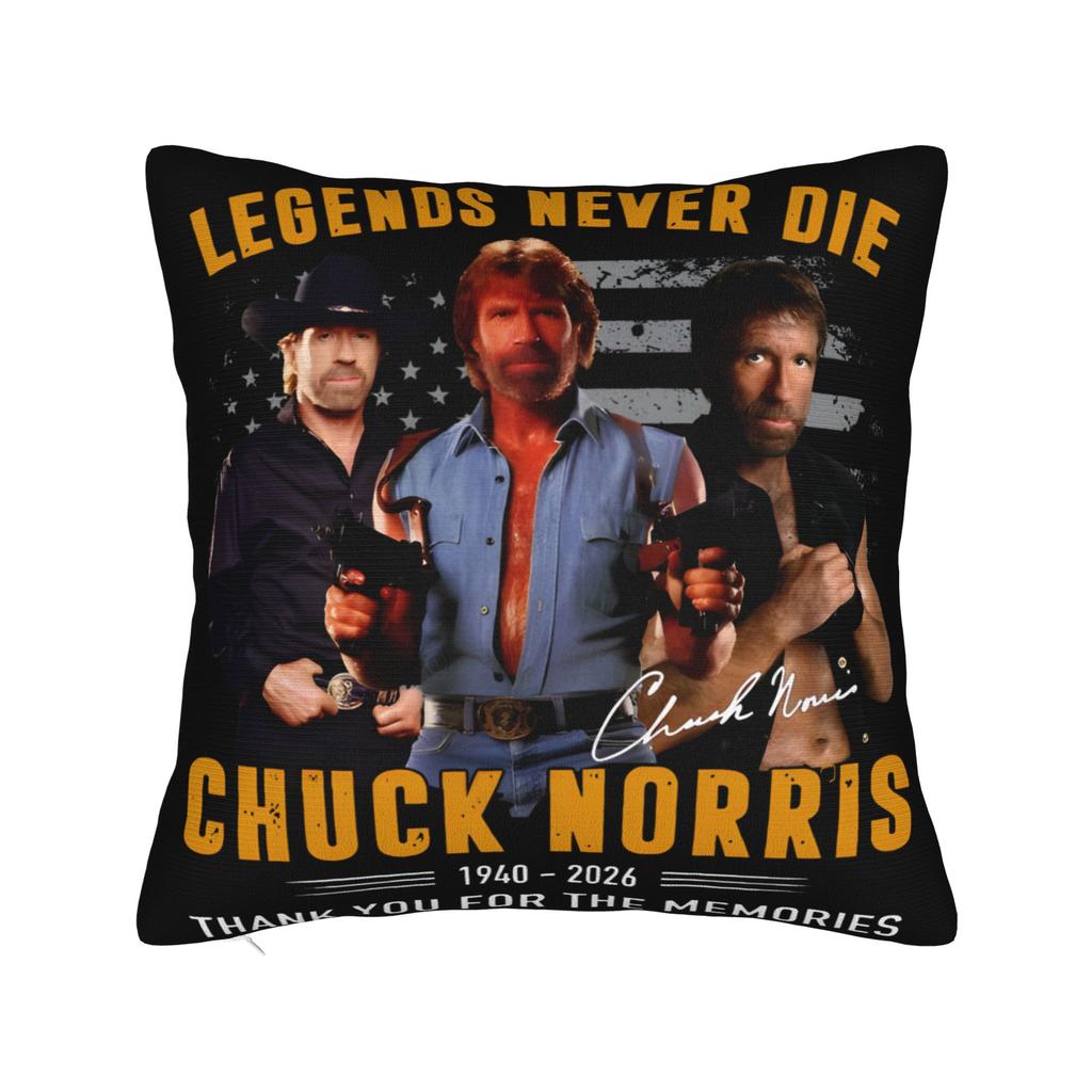 Decorative Pillowcase Rip Chuck Norris Never Dies Stuff Bed Pillow Case Cover Square Style Multiple Sizes