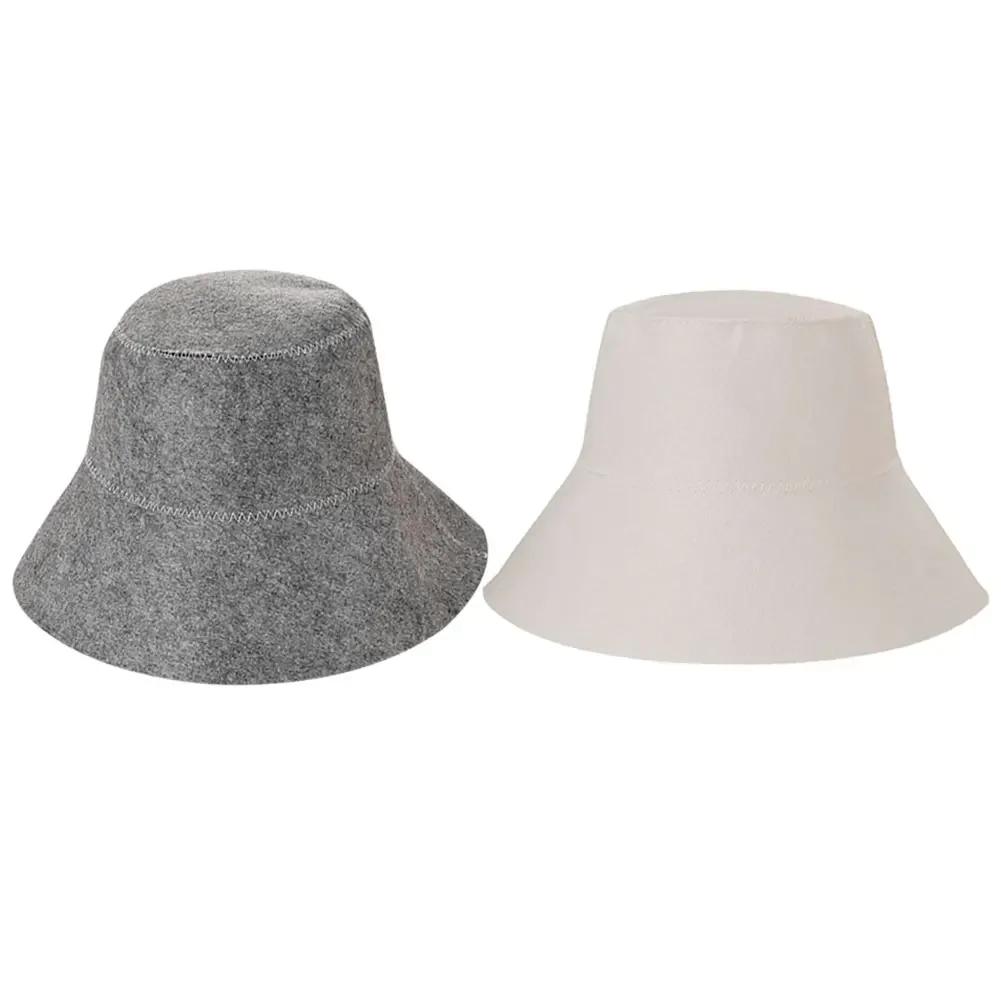 Felt Head Protection Anti Heat Sauna Hat Thicken Wool Felt Shower Cap Hair Turban Quickly Drying Hats Sauna Bathroom Accessories