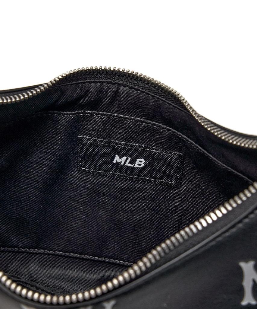 Mlb Classic Monogram Embossed Hobo Bag Ny (Black)