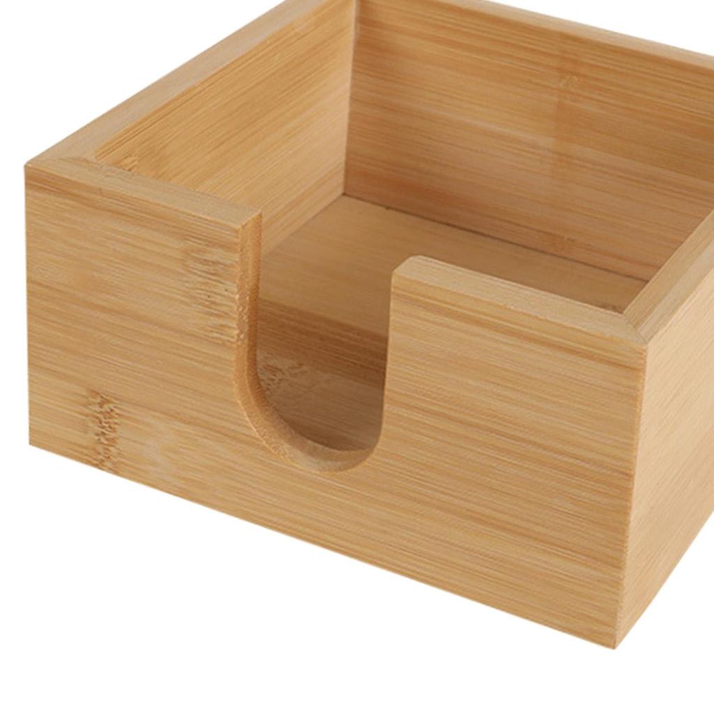 Simple Tissue Holder Napkin Dispenser Ornaments Container Bamboo Napkin Tray for Restaurant Bathroom kitchen Countertop Vanity
