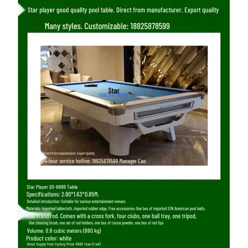 12ft Xin Qiuxing Russian Billiard Club Table