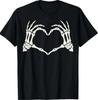 Skeleton Hands Heart Sign Halloween T-Shirt