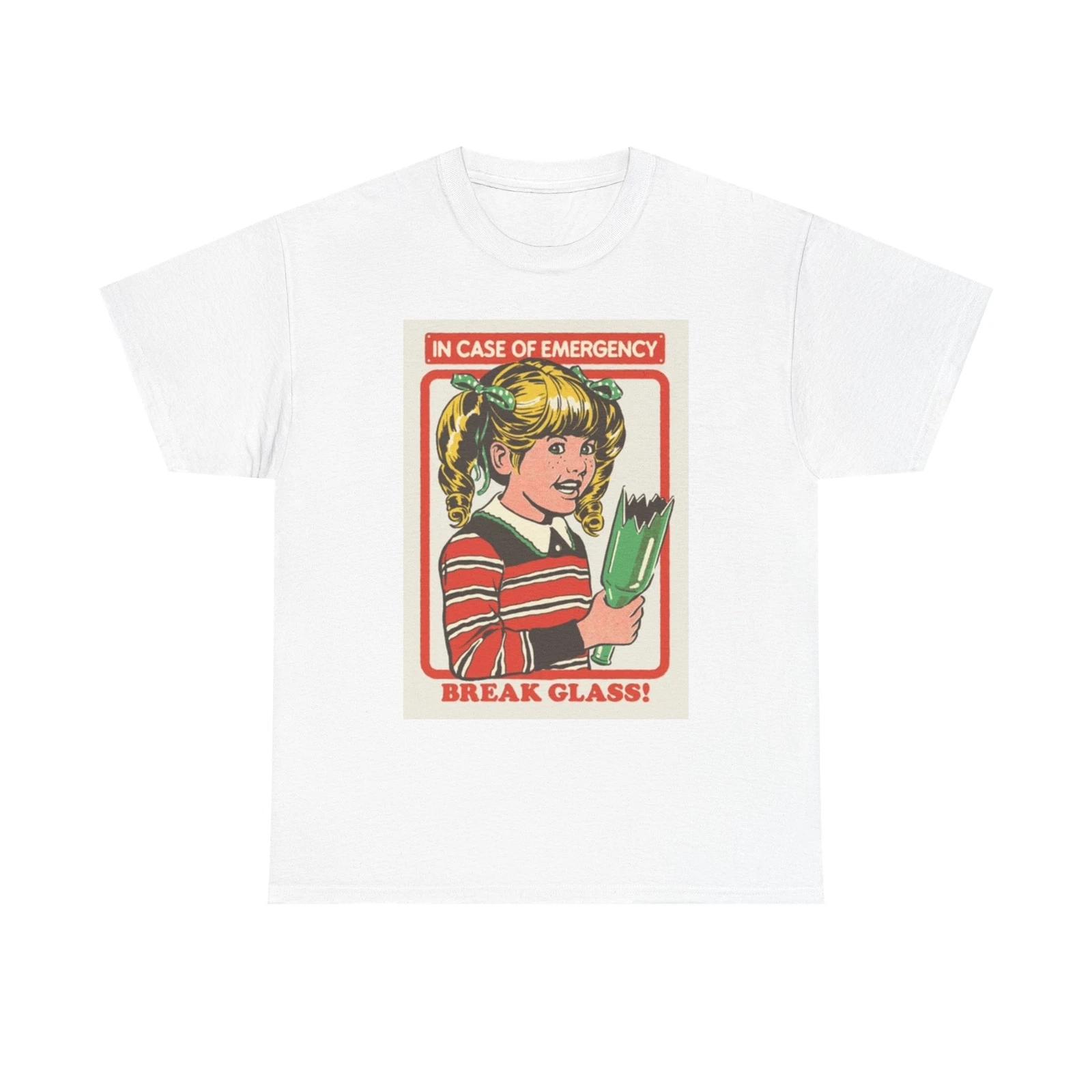 Men s and Women s T-shirts In Case of Emergency Break Glass L