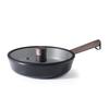 SENSARTE Deep Frying with Induction Gas All Heat Swiss Easy To High Heat Black Pan, 24cm, Lid, Non-Stick, Compatible, Compatible, Stir-Fry Pan,