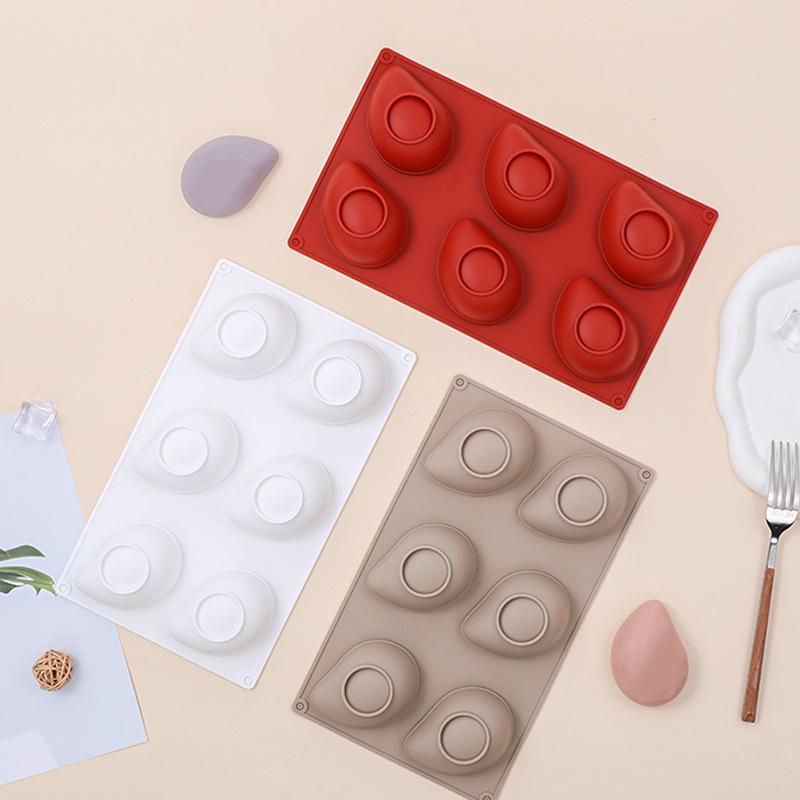 6/12 Cavity Silicone Mold For Mango Mousse Cakes Fruit Shaped Silicone Mold For Chocolate Silicone Mold For French Pastries