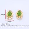 Elegant Retro Pearl Stud Earrings with Silver Needle - Women's High-End Autumn Winter Fashion