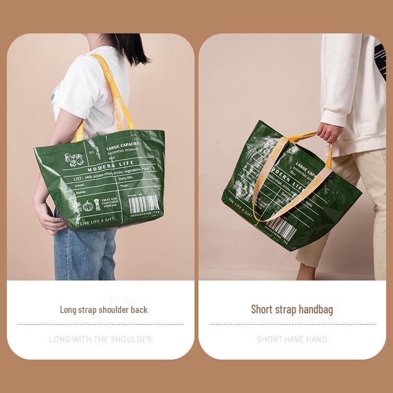 Custom Woven Tote Bag with Film Coating - Large Capacity for Shopping & Advertising