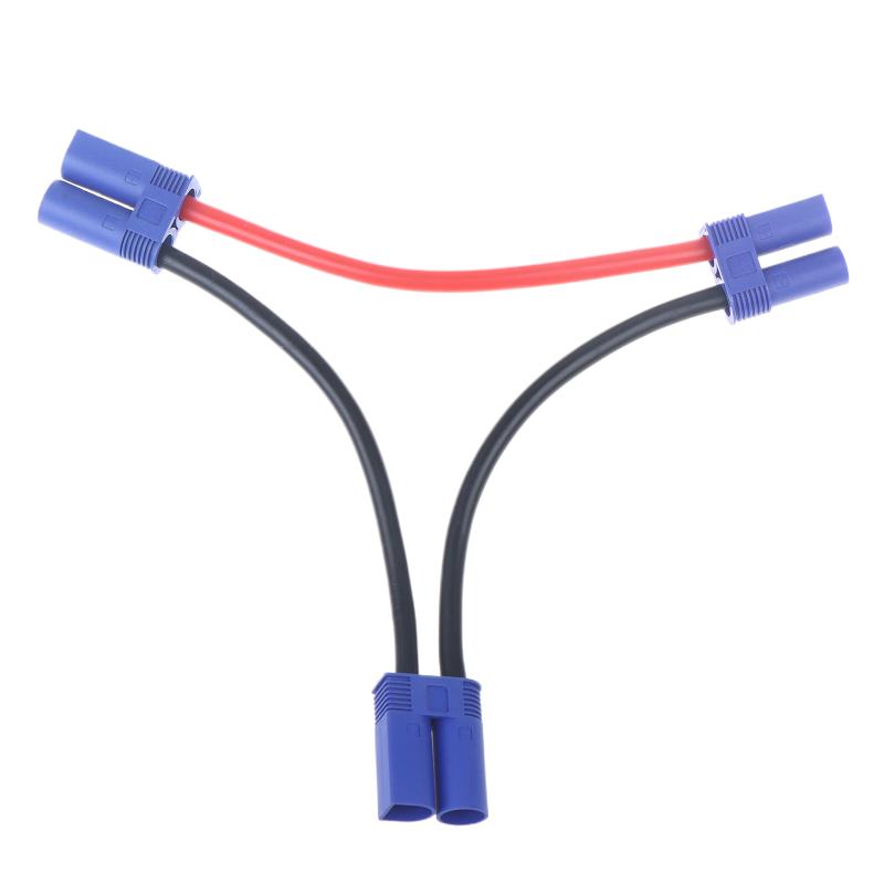 Ec5 Parallel Battery Connector Cable Dual Extension Y Splitter 12Awg Silicone Wire Y / O Style For Rc Toys