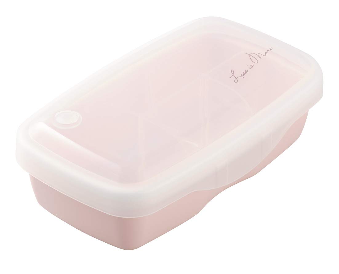 

Komori Resin Lunch Less is Baby for fluffy Made in Japan Box, More, Pink, 500ml, Stain-resistant, Dome-shaped serving,