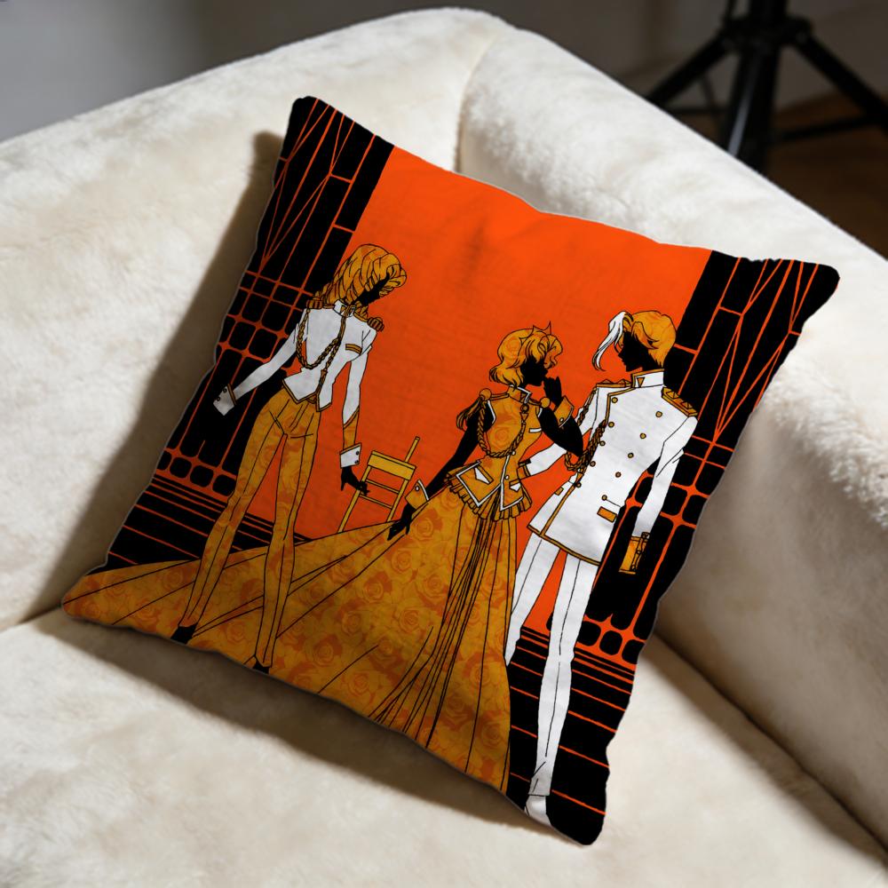 Fashion Rrevolutionary Girl Utenaful Cushion Cover Soft Decorative Pillow Case Suitable for Bedroom Sofa Car Travel Use