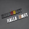 3D Metal RALLlART Front Grille Badge Emblem Car Body Trunk Decoration Sticker For  Lancer Outlander Ralliart Eclipse