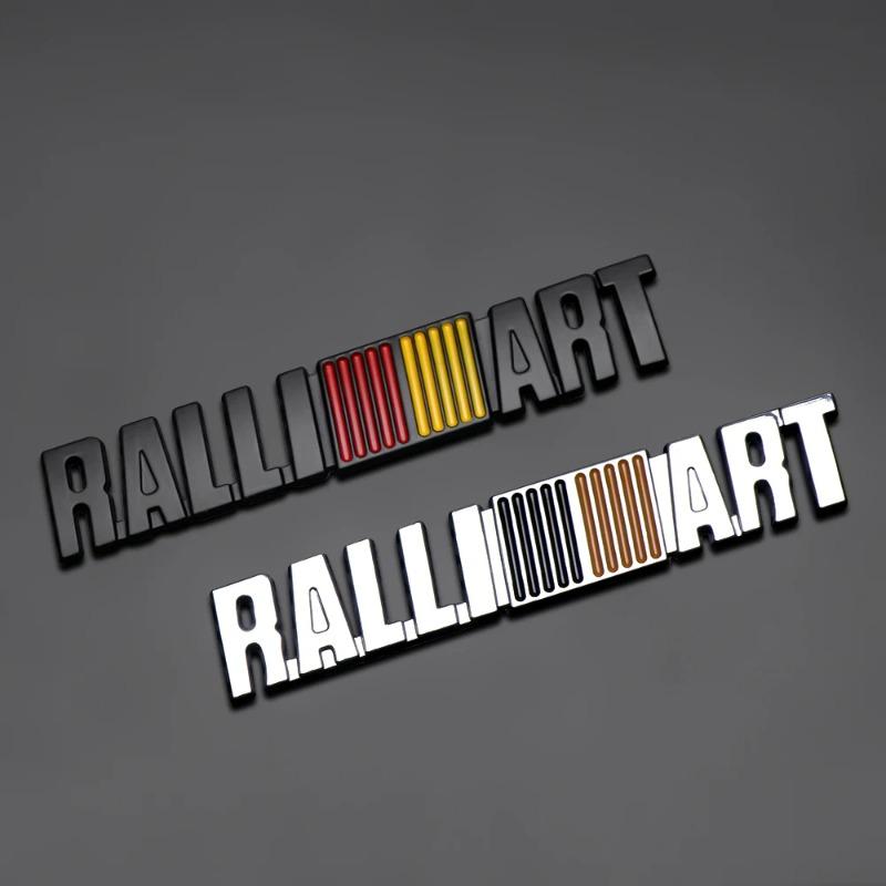 3D Metal RALLlART Front Grille Badge Emblem Car Body Trunk Decoration Sticker For Lancer Outlander Ralliart Eclipse