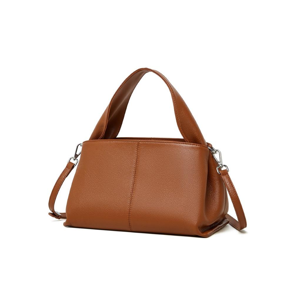 Textured Hand-held Large Bag Cowhide Shoulder Armpit Bag New Leather Messenger Women's Bag