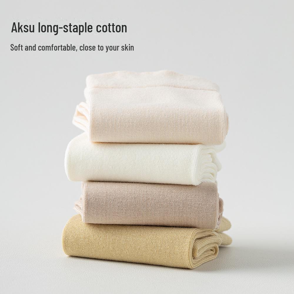 Wadenlange Socken aus Baumwollgarn für Damen – ohne Knochen, vielseitig für alle Jahreszeiten