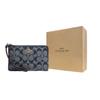 Coach Nolita 16 Classic Monogram Zip Closure Fabric Wristlet Clutch Small Women clutch Denim-Blue CH371-IMDEI
