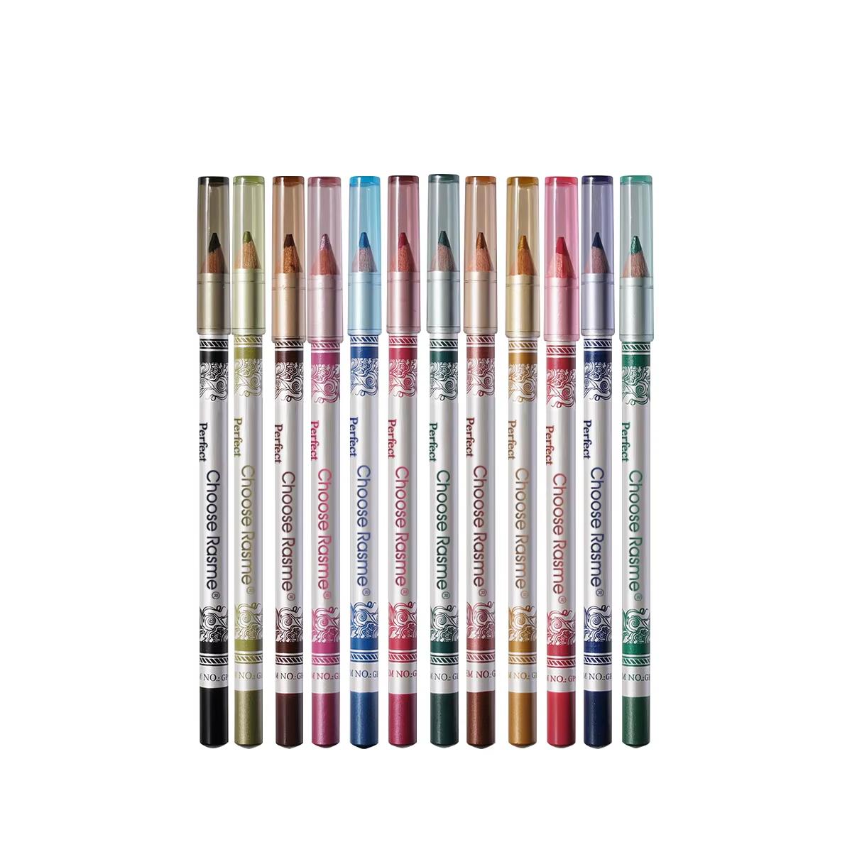 

12PCS/PACK 2 in 1 Eyeliner 12 Colors Lip Pencil Long-lasting Waterproof Makeup Cosmetic Set Eye Liner HOT SALE