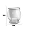 Self Watering Flower Pot Lightweight Transparent Round Resin Planter for Household Bedroom Plants Water Saving Lazy Garden Decor