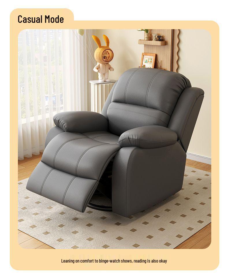 Electric Massage Leather Recliner: Space Capsule Rocking Chair for One
