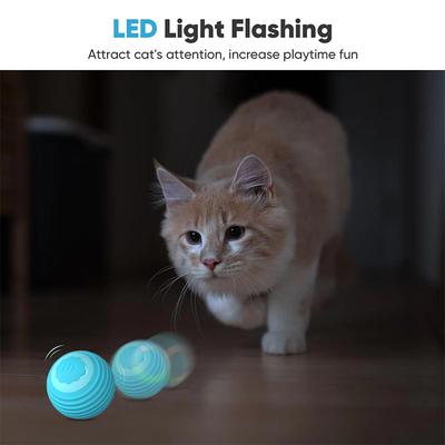 Intelligent Electric Cat Toy Silicone Automatic Ball Rolling Anti-Gnawing Jumping Pet Products Usb Recharge Pet Interactive Toy