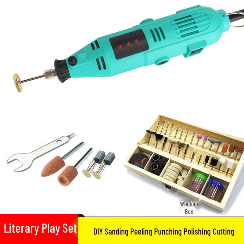 Copper Electric Grinder Pen for Wood, Jade, and Root Carving – Miniature Electric Drill and Grinding Tool
