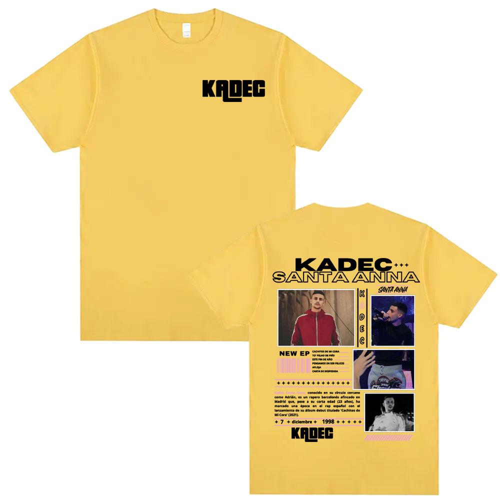 2025 Summer Rapper Kadec Santa Anna Tour Men Women High Quality  Oversized T-shirts Vintage 100% Pure Cotton Printed T-shirt
