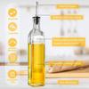 Olive Oil Dispenser Bottle, 2 Pcs Glass Dispenser Set with 2 Stainless Steel Pourers, 4 Labels and 1 Funnel Bottles for Kitchen