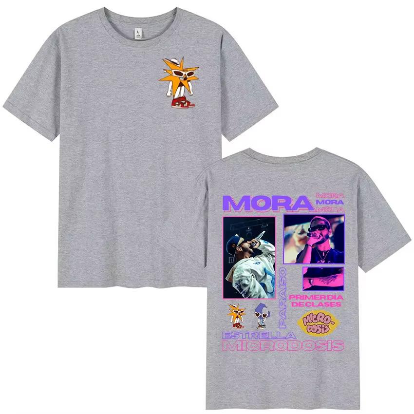 Rapper MORA MICRODOSIS Album 2026 Graphic T Shirt Mens Women Harajuku Fashion Vintage Tshirts Summer Cotton Tshirt