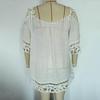 Sexy Lace Crochet Backless Mini Dress Summer Beach Vacation Lady Garment Above Knee Length Sunscreen