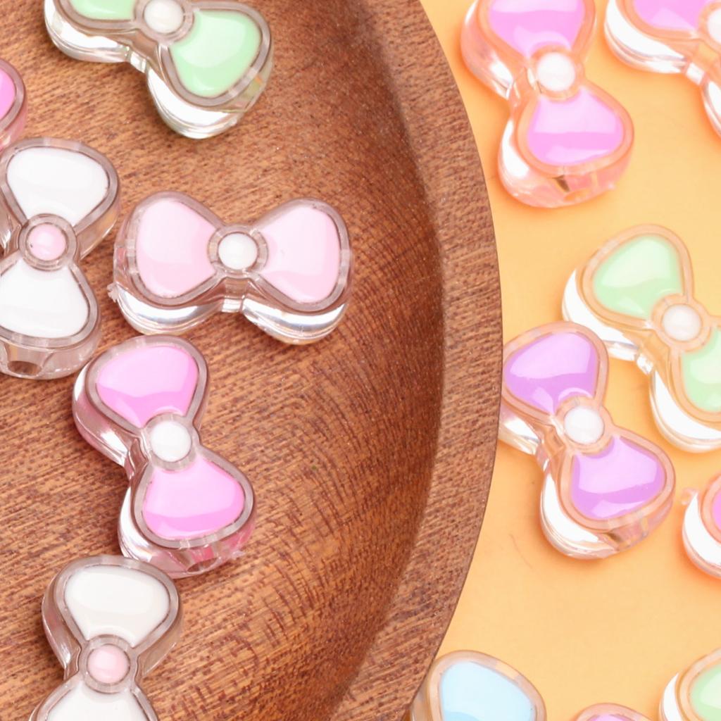 200 de bucăți orificiu pentru cruce pentru brățară, colier, pictură, bowknot/fantomă, acrilic, modă, bricolaj, materiale lucrate manual