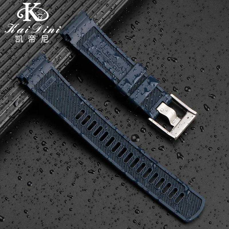 For Seiko PROSPEX SSC813P1 SSC909P1 Panda Rubber Curved End Black Blue Orange Watch Strap Silicone Waterproof Soft Man Watchband