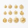 Golden Smiley Sun & Moon Stainless Steel Pendant