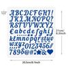 26 alphabet letters in iron-on vinyl, 10 colors, iron-on patches, DIY decals for t-shirts, bags, caps, pants, DIY crafts