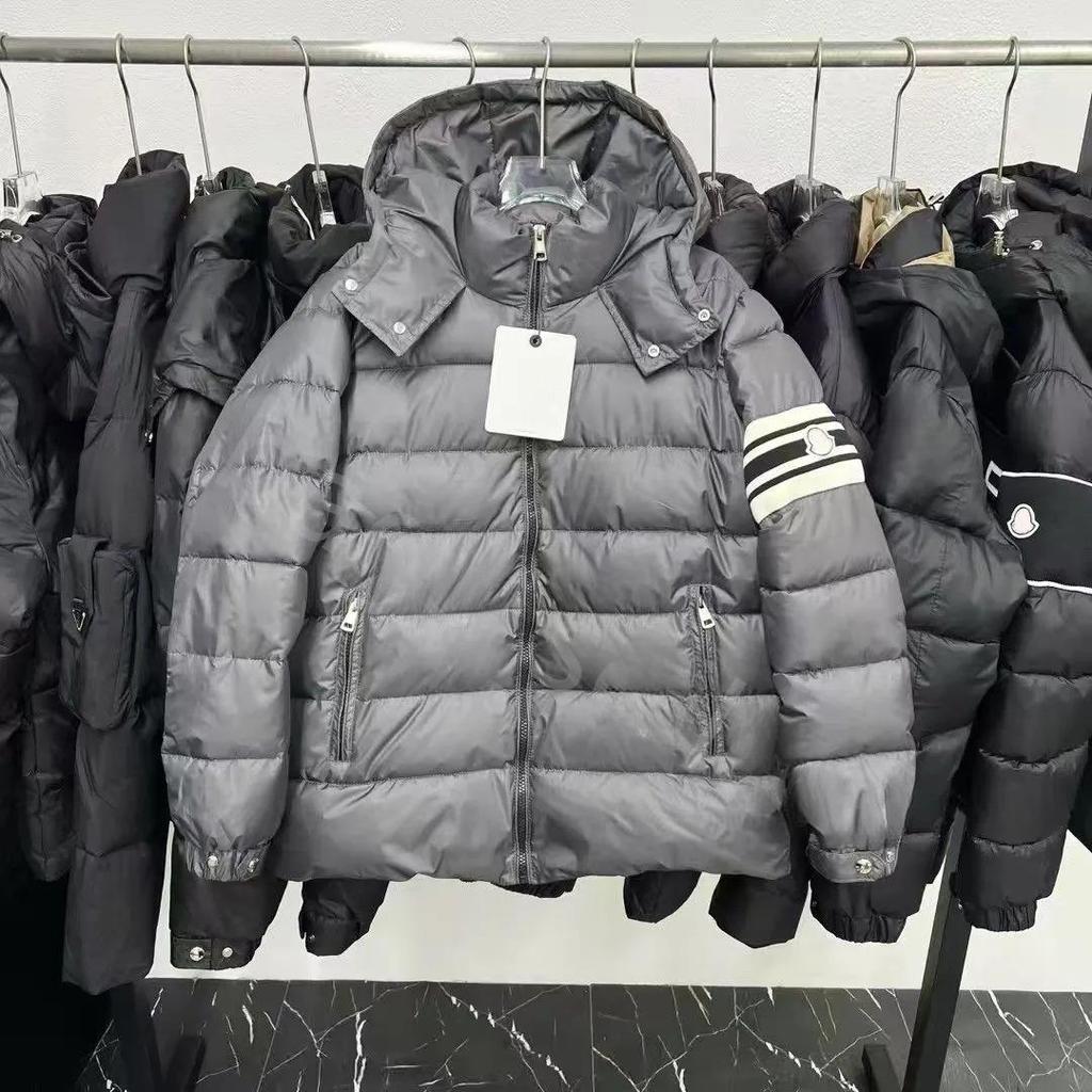 In-Stock Winter Unisex Bright Surface Thickened Warm Down Hooded Jacket