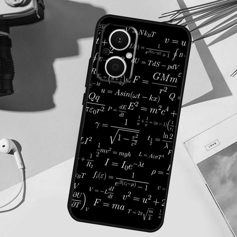 Physics Science Maths Formula Cover For OPPO Reno 12 F 13F 14F 11F 10 11 13 14 Pro 7 8 Lite OPPO Find X9 X5 X6 X8 Pro Case