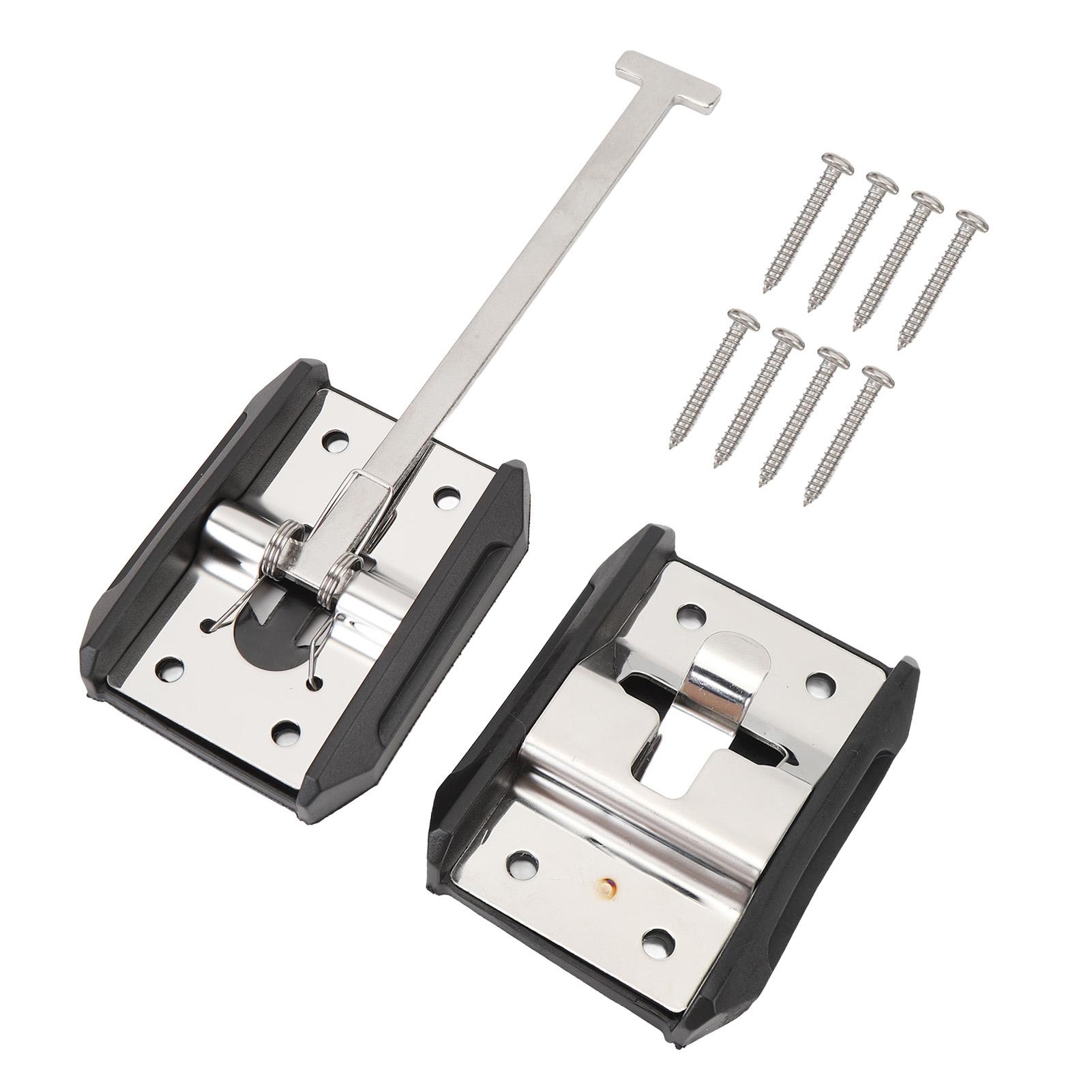 

Держатель двери прицепа автофургона, нержавеющая сталь, Т-образный замок входной двери, наружный держатель двери, крючок и держатель 15.24cm / 6in