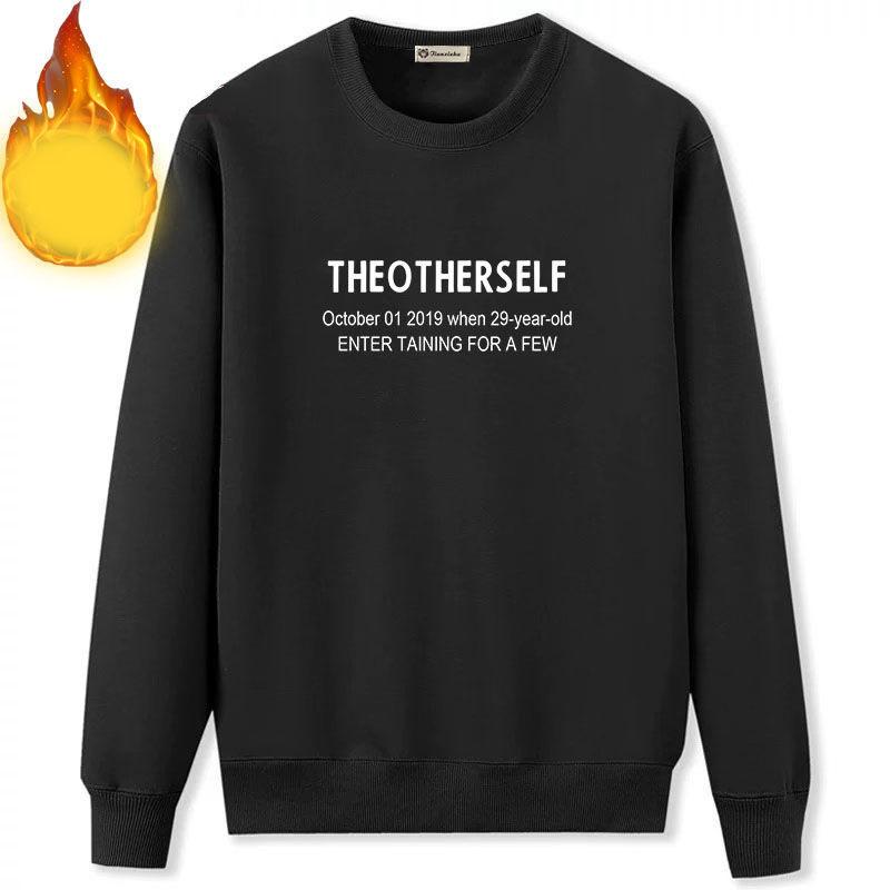 Winter Plus Velvet Padded Round Neck Sweater Men All-match Loose Casual Sweater Bottoming Shirt