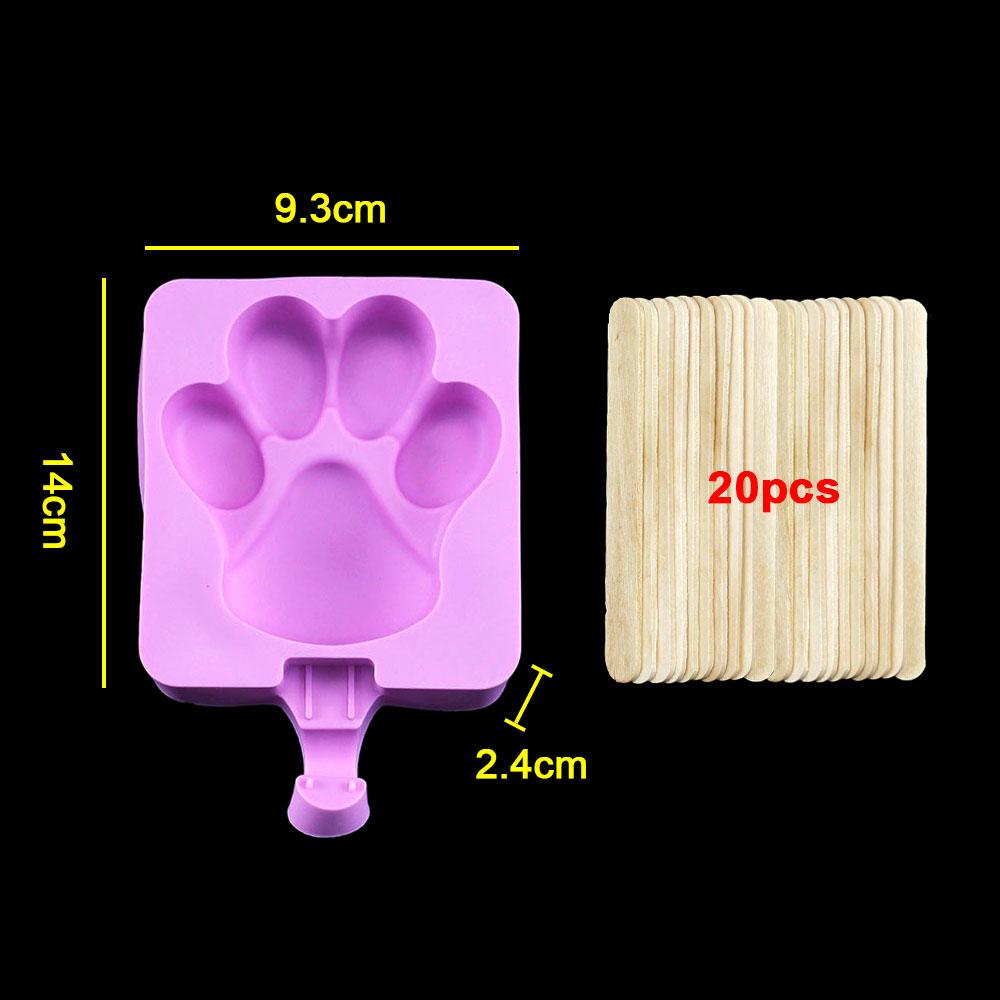 Silicone World DIY Ice Cream Silicone Molds Homemade Handheld Popsicle Mold Cheese Stick Mold Ice Pop Ice Tray With Lid