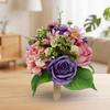 Artificial Flowers Bouquet Mixed Faux Roses Hydrangea Flower with Stems for Wedding Party Centerpiece Floral Arrangement Table Vase Decor