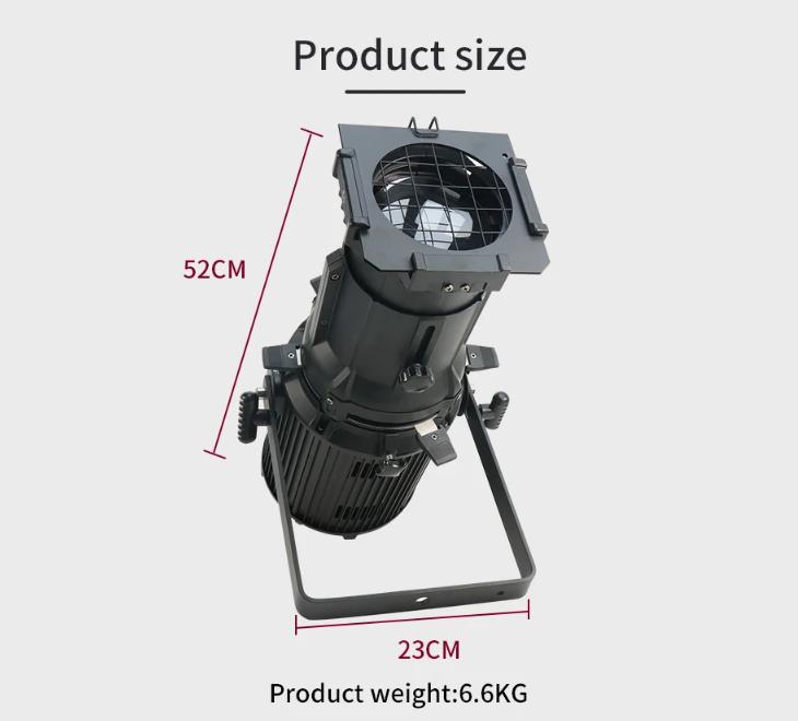 LED 200W Imaging-Licht Profilprojektor Spotlicht Aluminium Professionell Warm/Kaltweiß/RGBW Dmx Party-Lichter Für TV-Studio Theater Atmosphäre