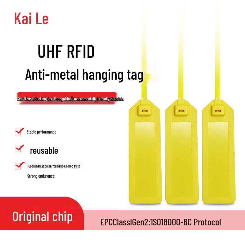 

Kaile UHF RFID Anti-metal Hanging Tags, 28x92mm, 100 Pcs