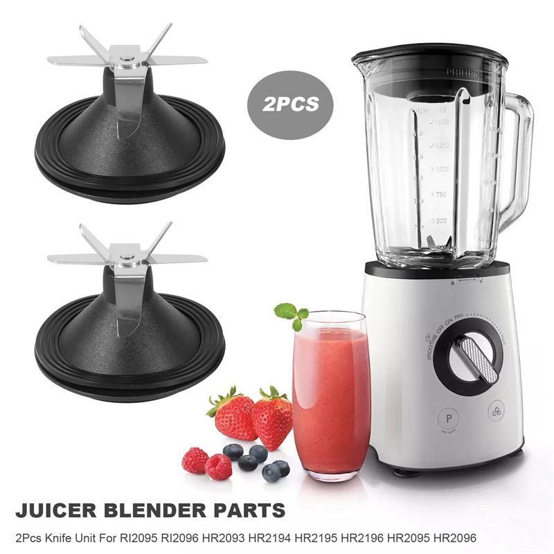 Unitate de cuțit 2 buc pentru Philips RI2095 RI2096 HR2093 HR2194 HR2195 HR2196 HR2095 HR2096 pentru piese de blender storcator