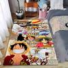 Anime Pirate Pattern Carpet with Wanted Posters and Straw Hat Theme. Suitable for Use As an Anti-slip for Living Room Bedroom Sofas