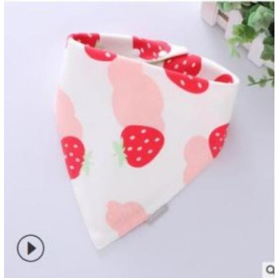 Baby Bibs Triangle Double Cotton Bibs Cartoon Print Saliva Towel Baby Boys Girls Feeding Apron Cotton Bandana Bibs Burp Cloths